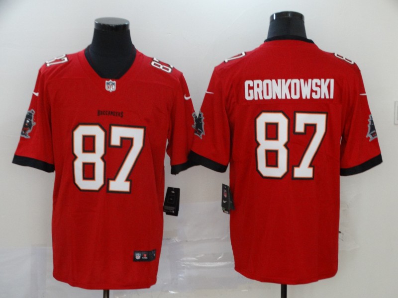 Men Tampa Bay Buccaneers #87 Gronkowsk red  Vapor Untouchable Player Nike Limited NFL Jersey